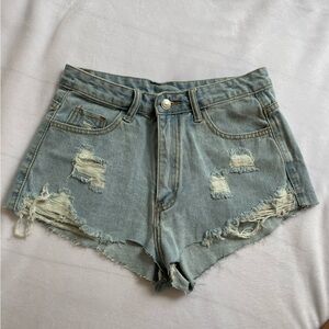 Ripped jeans shorts